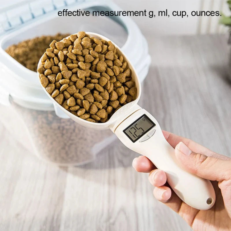 Pet Food Measuring Scoop Electronic Dog & Cat Food Measuring Cup Digital Spoon Scale Kitchen Food Scale with LED Display Ropa Aseo