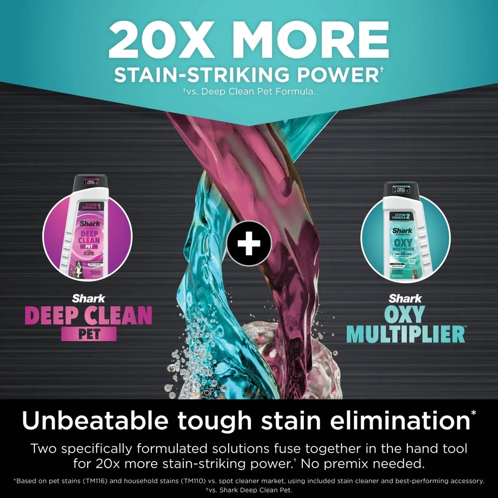 Portable Carpet Cleaner Ultra Powerful Suction Stain Odor Remover Pet Hair Extractor Lightweight Compact Design Self Cleaning