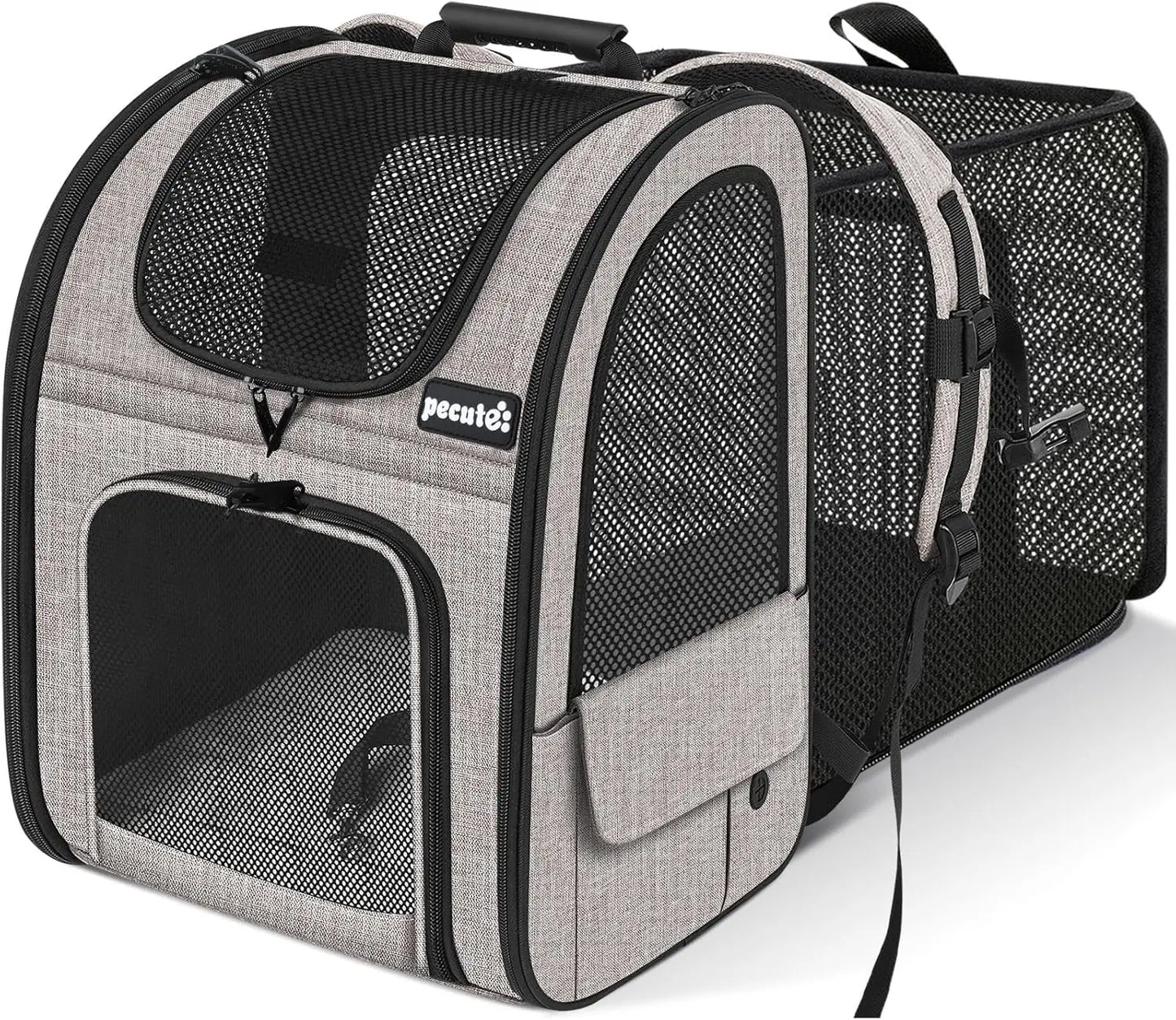 Pet Carrier Backpack, Dog Carrier Backpack, Expandable with Breathable Mesh for Small Dogs, Cats, Puppies, Pet Backpack Bag