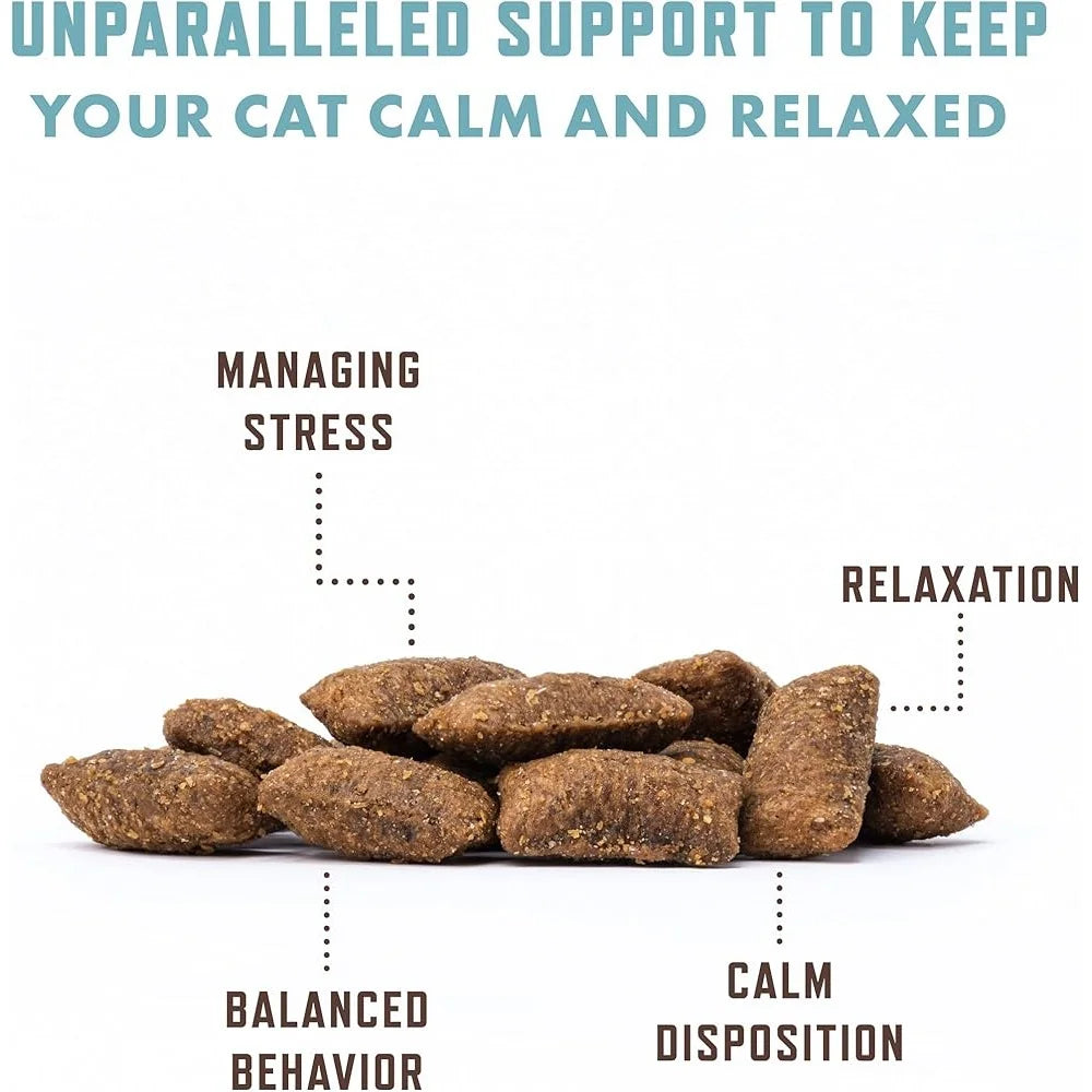Cat Calming Treats with Melatonin Stress Relief and Relaxation Chewy Chicken Flavored Chews Grooming Travel Vet Visits Sleep Aid