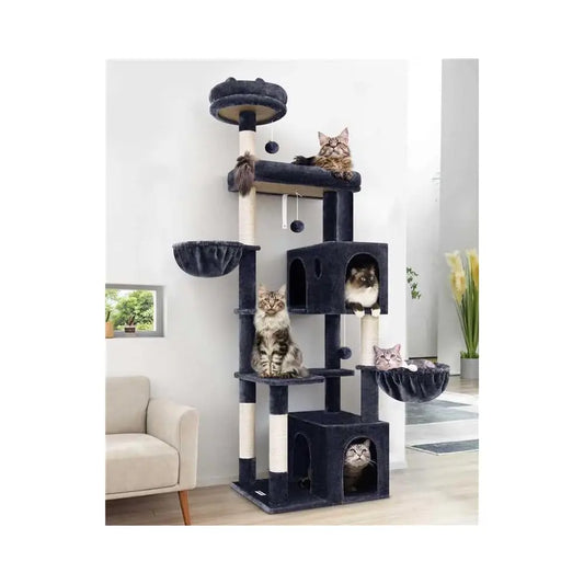F73 Heavy Duty Cat Tower, 73"" Tall Cat Tree For Multiple Indoor Cats Large Adult, Multi-Level Cat Tower With 5 Scratching