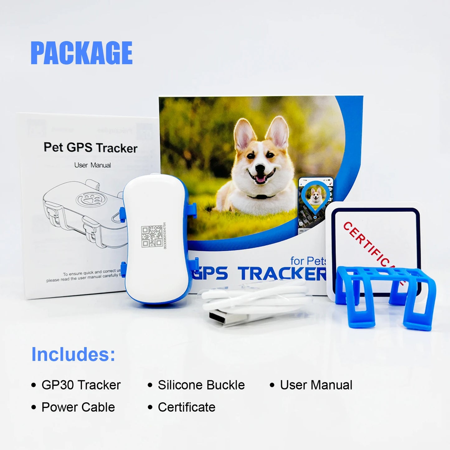 ‌4G Dogs &  Cats GPS Tracker  - Waterproof Smart Locator with App, Live Tracking & Light/Sound Search, Free Trial Included