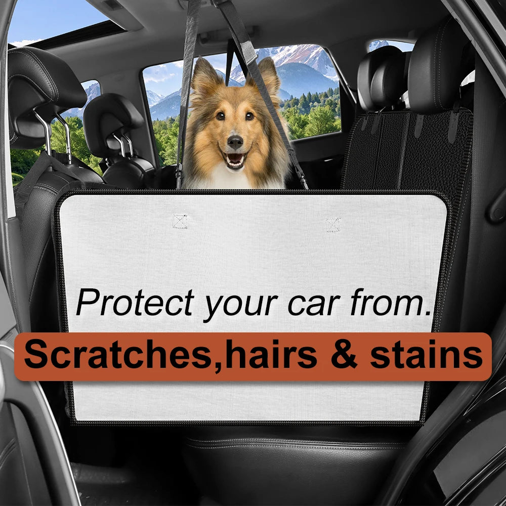 Back Seat Extender for Dogs Waterproof Dog Car Seat Cover for Back Seat with Hard Bottom Anti Scratch Car Protector Carrier Mat