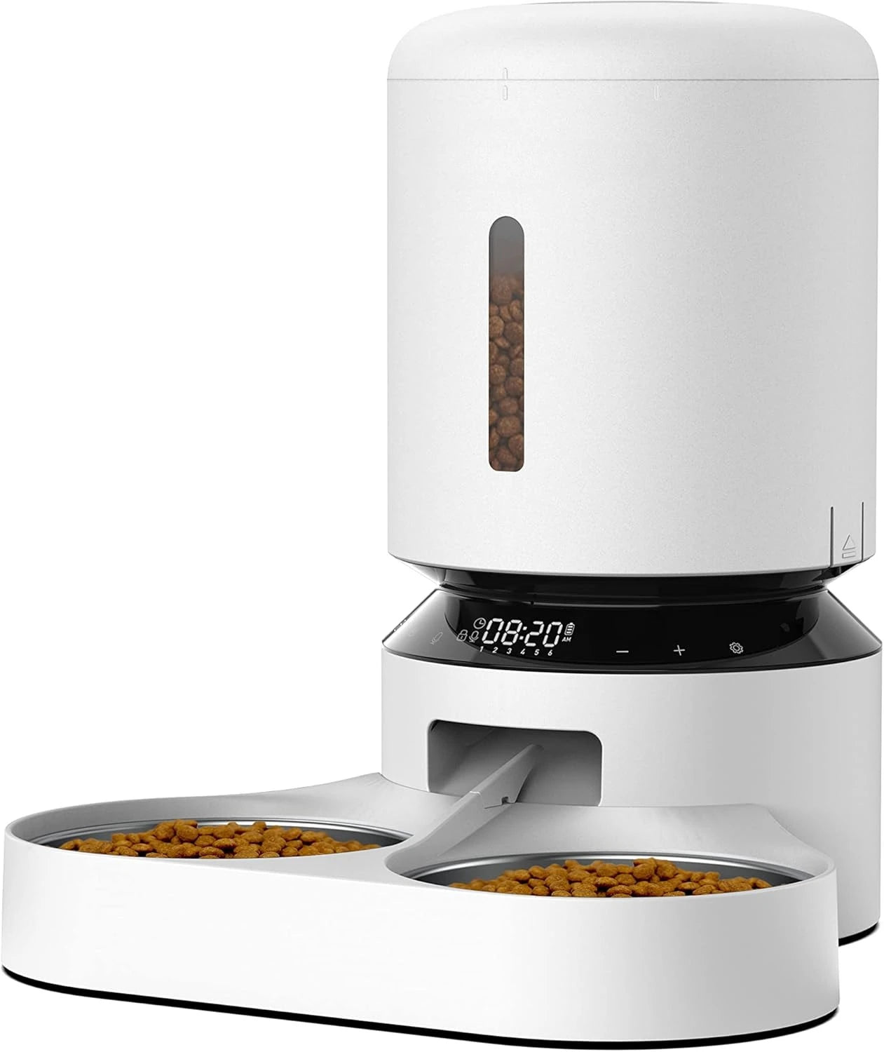Automatic Cat Feeder with Camera for Two Cats,1080P HD Video with Night Vision, 5G WiFi Pet Feeder with 2-Way Audio,Sound Alerts