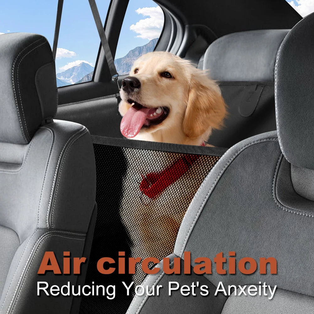 Back Seat Extender for Dogs Waterproof Dog Car Seat Cover for Back Seat with Hard Bottom Anti Scratch Car Protector Carrier Mat