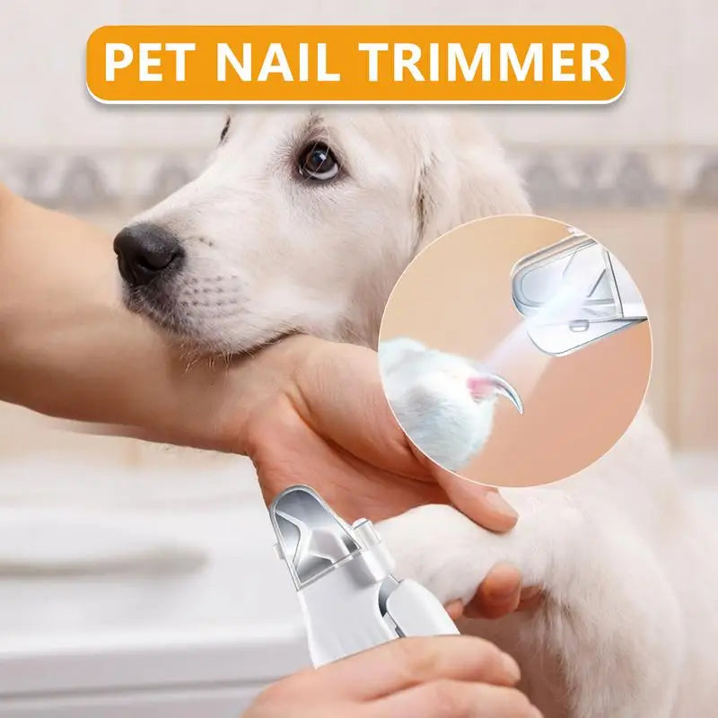 Pet Paws Trimmer Electric Rechargeable Dog Nail Trimmer With LED Light Ergonomic Pet Paws Grooming Tool Quiet File Toenail