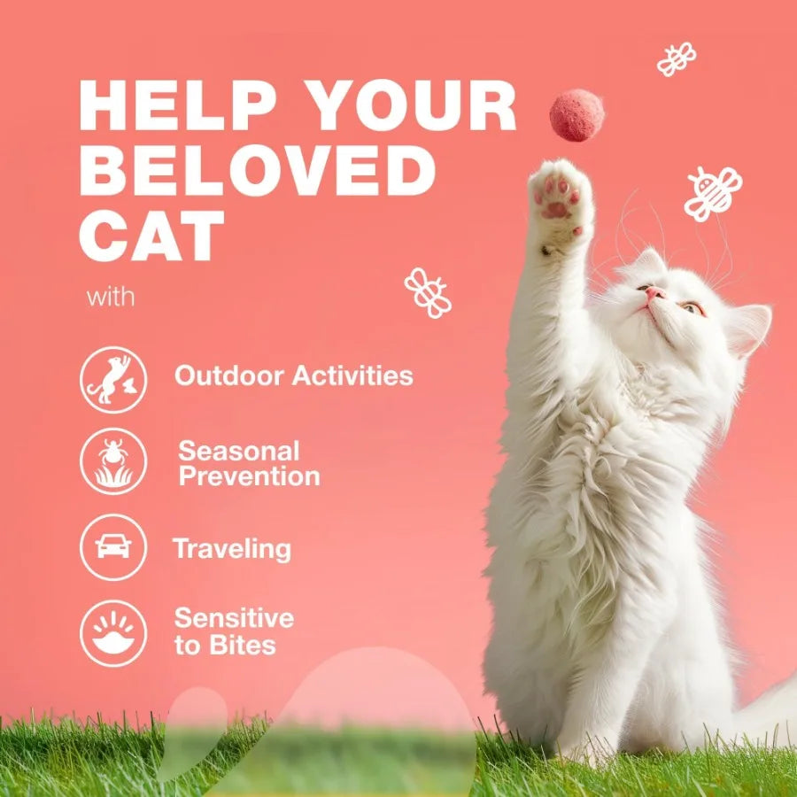 Flea Treatment for Cats Daily Oral Cat Flea and Tick Treatment Chews Chewable Kitten Flea Treatment Soft Treats for All Breeds