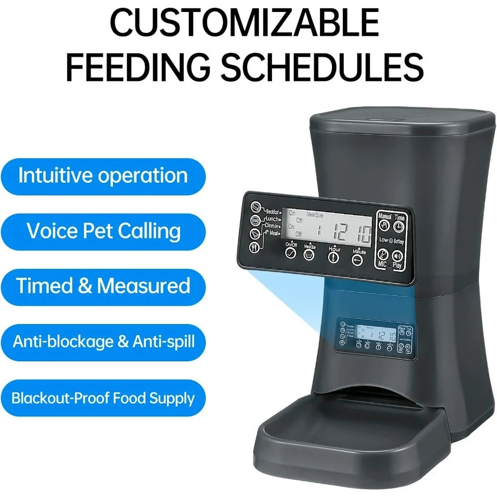 9L Dog Feeders for Large Dogs, Automatic Dog Feeder with Timer Extra Large, Programmable Auto Pet Food Dispenser Feeder