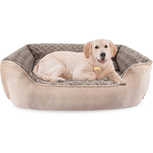 Rectangle Dog Bed for Large Medium Small Dogs Machine Washable Sleeping Sofa Non-Slip Bottom Breathable Soft Puppy Bed Durable