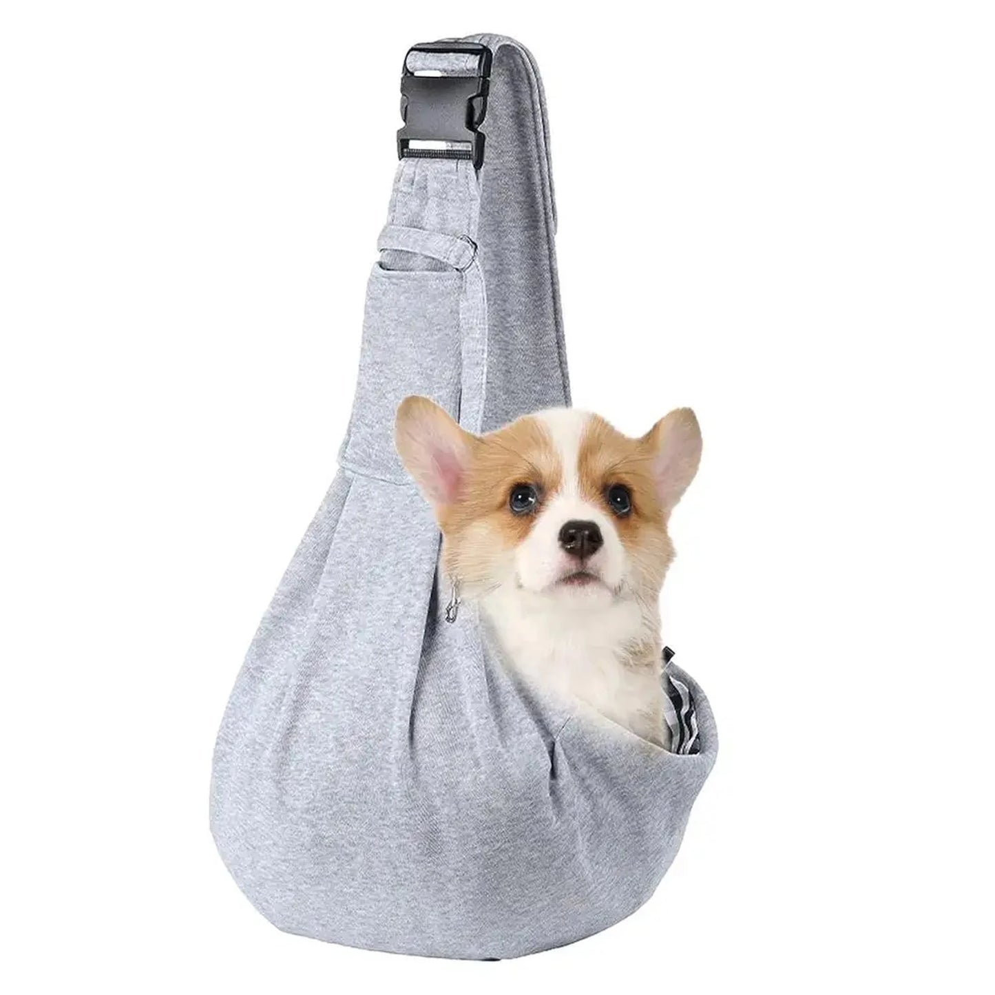 Small pet sling holder, hands-free reversible pet paper plastic bag, handbag, dog and cat sling holder, easy and portable