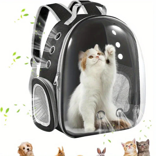 Backpack Carrier/ Bubble Carrying Bag for Small Dogs, Cats, Transparent Cat Space Capsule, Breathable Cat /Puppies Travel Bag