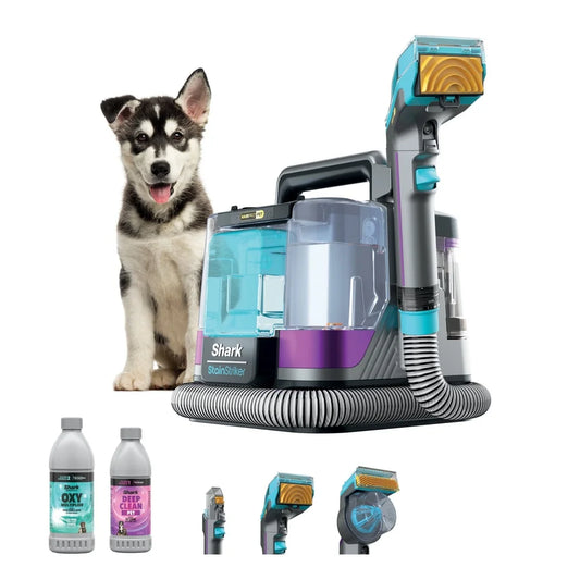 Portable Carpet Cleaner Ultra Powerful Suction Stain Odor Remover Pet Hair Extractor Lightweight Compact Design Self Cleaning