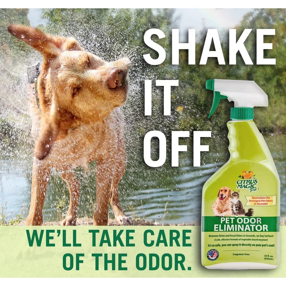 Pet Odor Eliminator 3 Pack Enzyme Formula Safe Pets Non-Irritating Deodorizing Stain Remover Home Carpet Upholstery