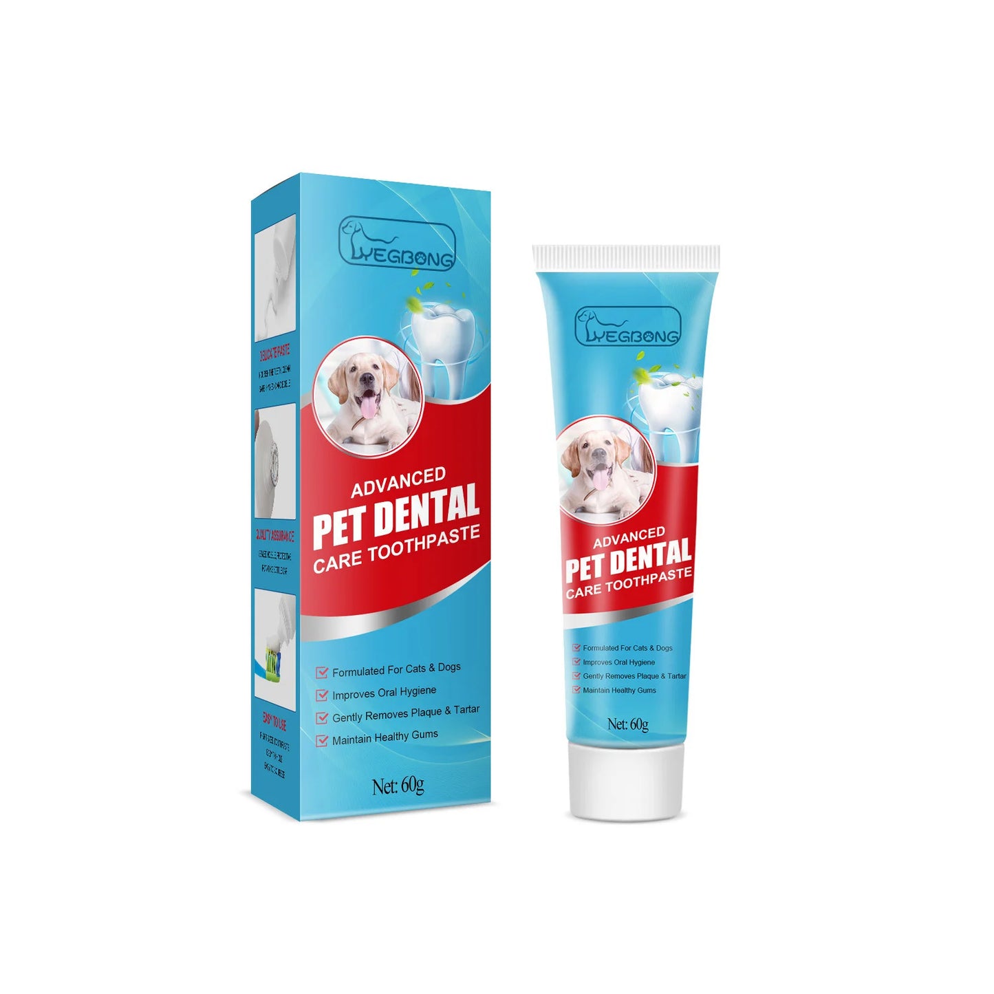 Pet Toothpaste Removes Plaque Freshens Breath  Whitens Fights Cavities Bad Breath Removes Plaque Tartar Oral Care for Dogs Cats