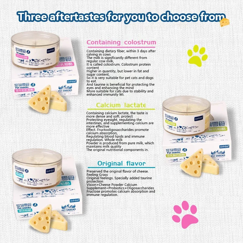 Pet Freeze-dried Food High Calcium Cheese Rich in Nutrients Cat and Dog Snacks Aid Digestion Snacks Calcium Supplements Dairy tablet
