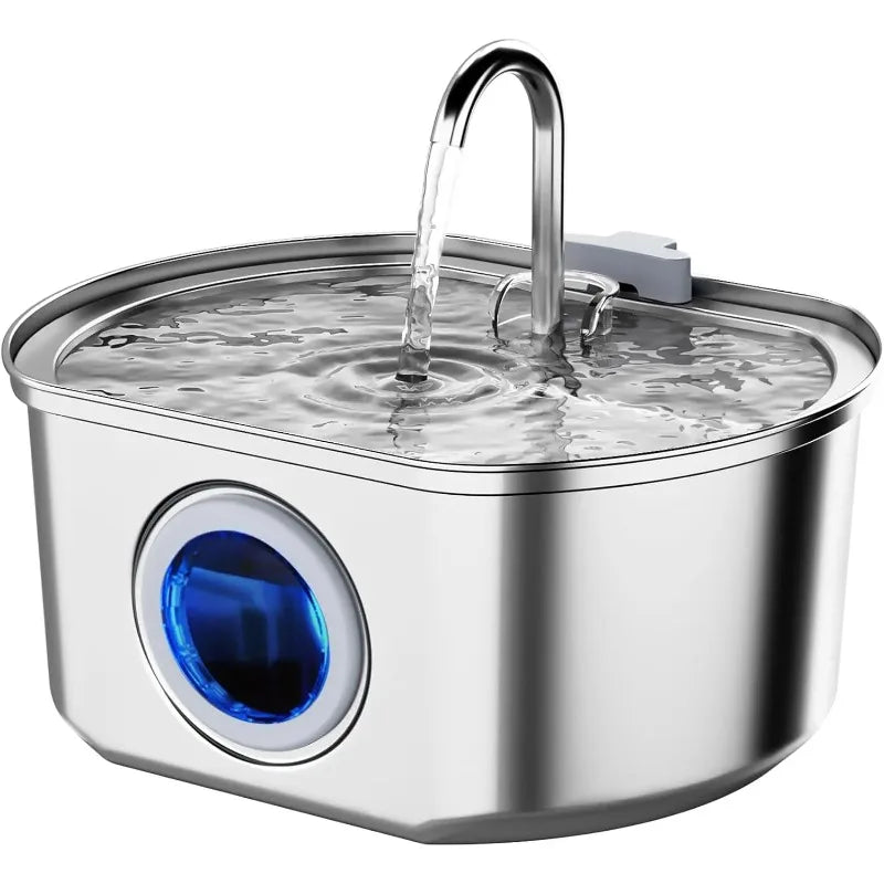 Unique features Cat Water Fountain Stainless Steel: 108oz/3.2L Cat Fountain for Drinking- Pet Water Fountain for Cats Inside