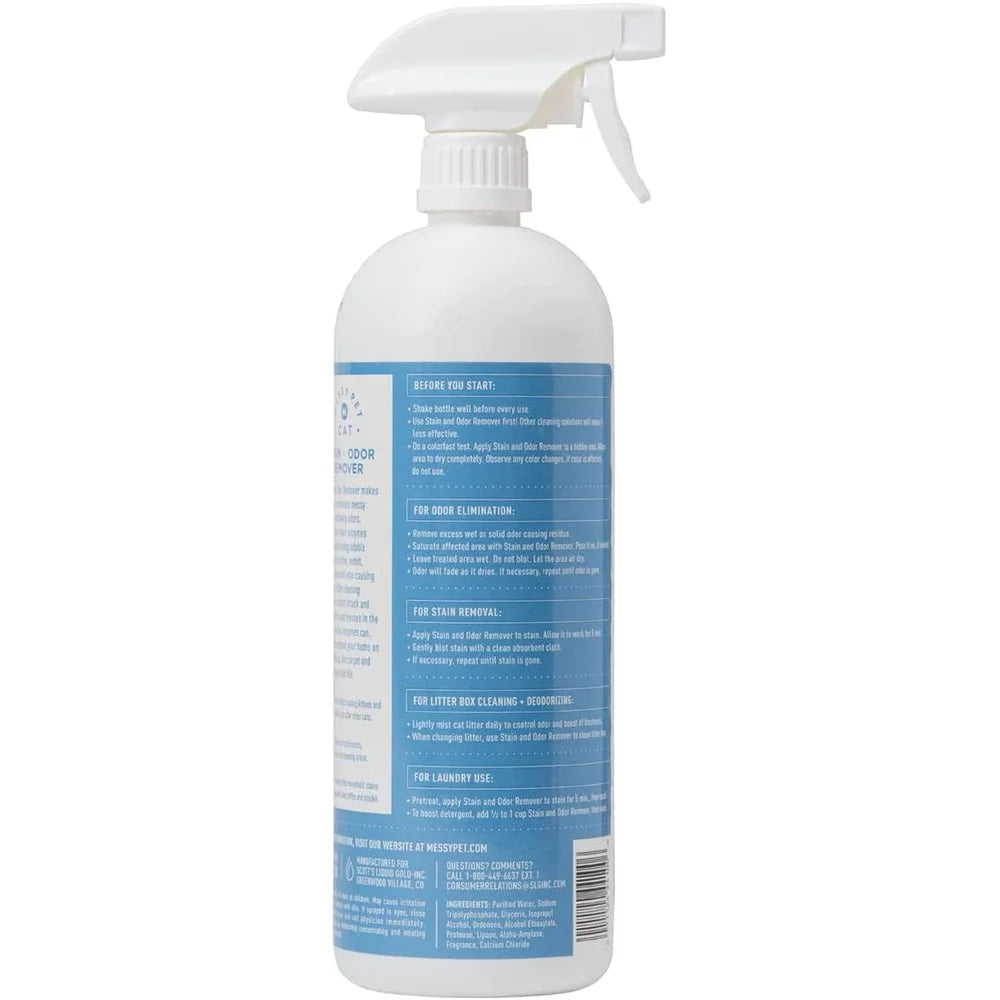 2 Pack Enzymatic Stain Odor Remover Pet Urine Smells Cleans Carpet Couch Mattress Effective Formula 27 oz