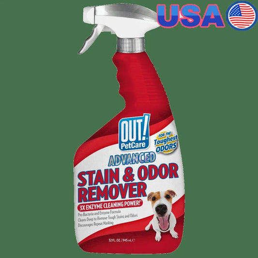 Pro Bacteria Enzyme Pet Stain Odor Remover 32oz Multi Surface Cleaner Carpet Upholstery Bedding Fresh Scent 3x Formula