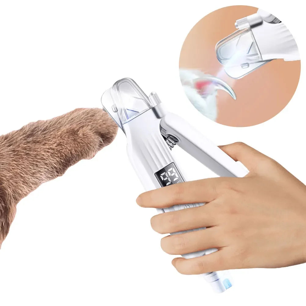 2 in 1 Electric Dog Nail Grinder and Clipper with LED Light Pet Nail Trimmer Rechargeable Pet Nail Grinder for Dogs Cats