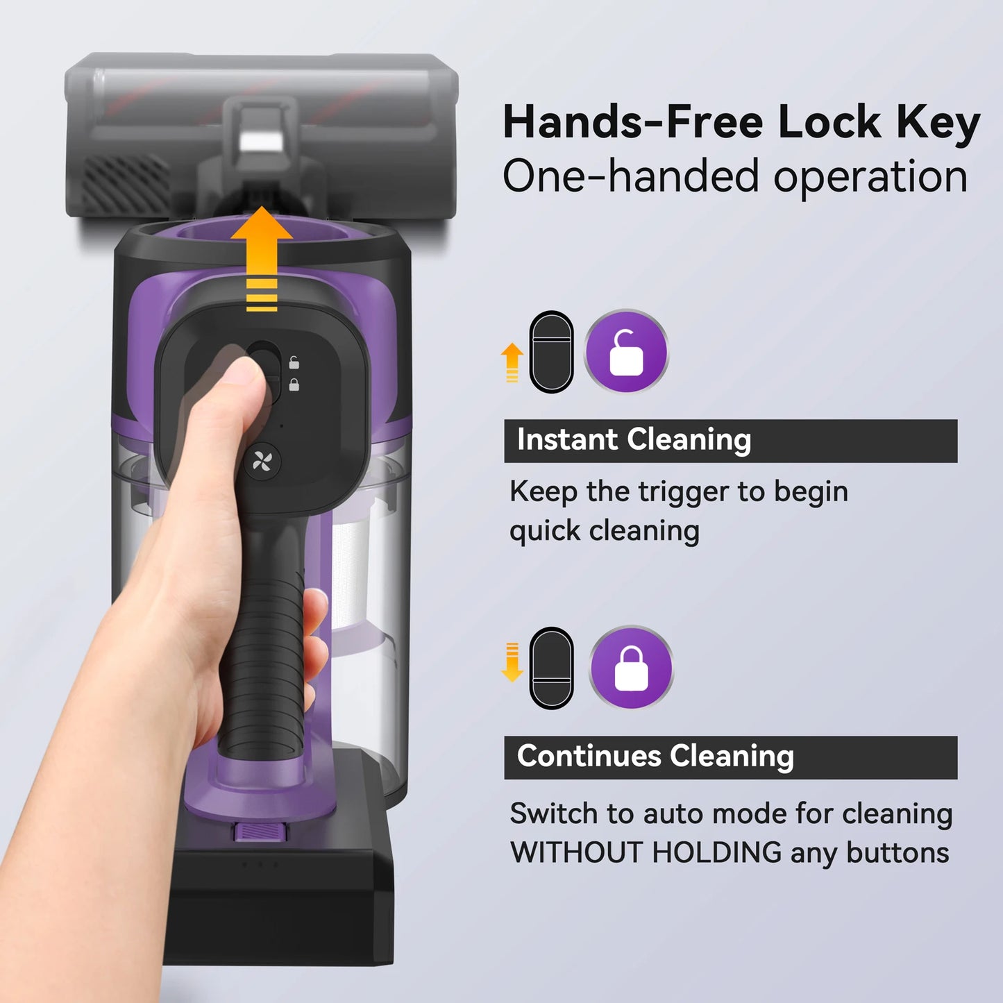 INSE S10 Cordless Vacuum Cleaner, 6-in-1 Stick Vacuum with 45Kpa Powerful Suction, Max 50 Min Runtime Rechargeable Battery