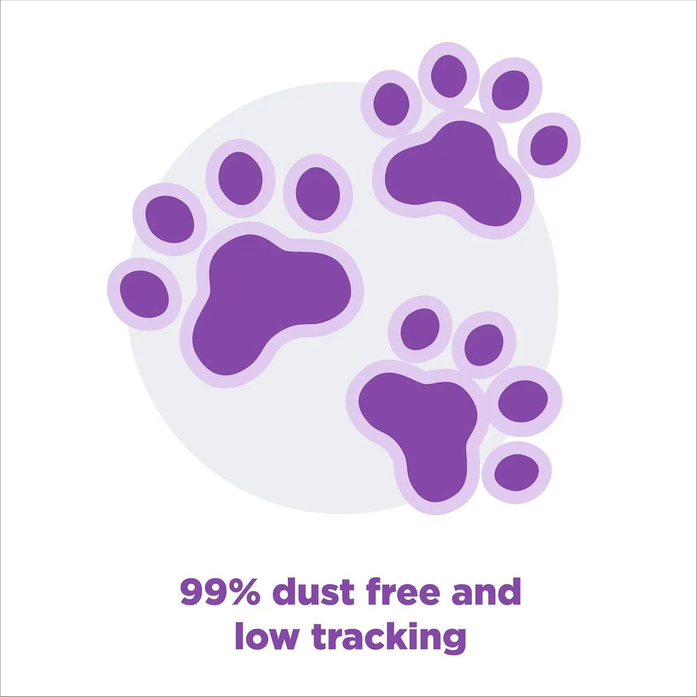 Clumping Cat Litter with Lavender Essential Oils Low Tracking 99.9% Dust Free Multi-Cat Odor Control 20 lb Box