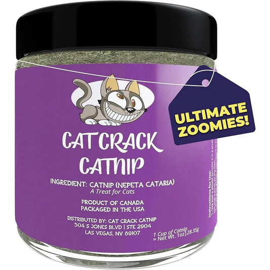 100% Natural Catnip Blend North American Made Non-GMO Cat Treats Inducing Zoomies Safe Non-Addictive Fresh Acrobatic Feline Fun