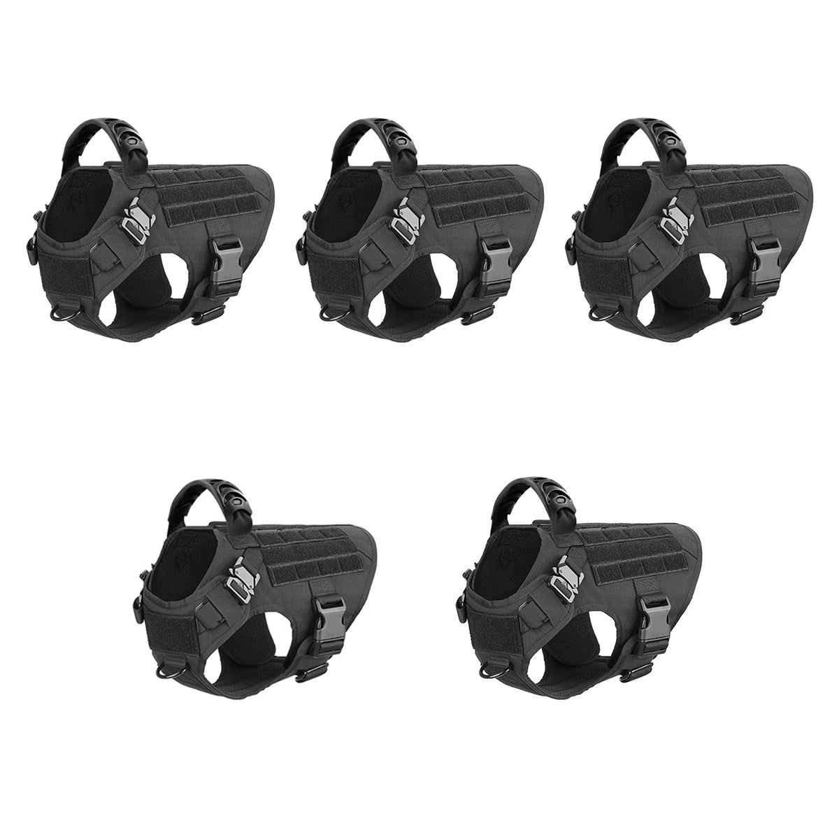 5Pcs Large Dog Harnesses Pet German Shepherd Malinois Training Walking Vests Dog Harness For Medium Large Dogs Accessories